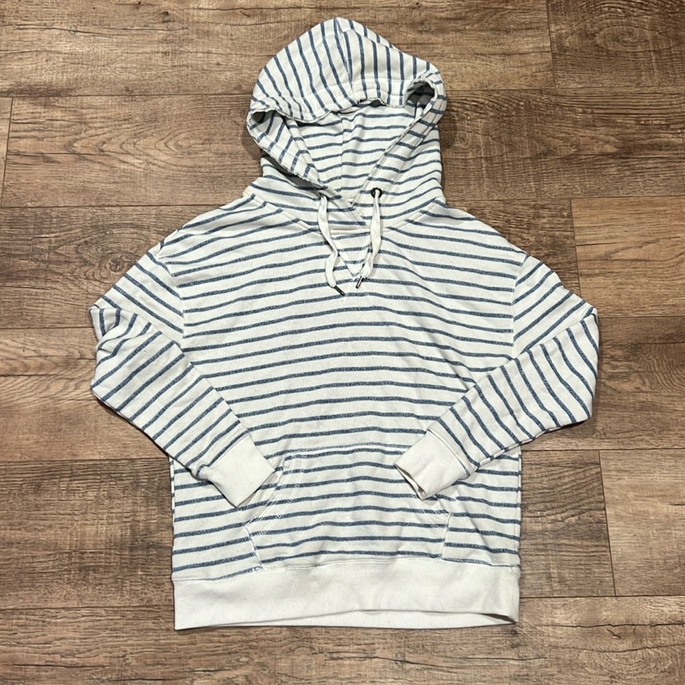 JO&CO JEANS | french terry wht/blue striped hoodie